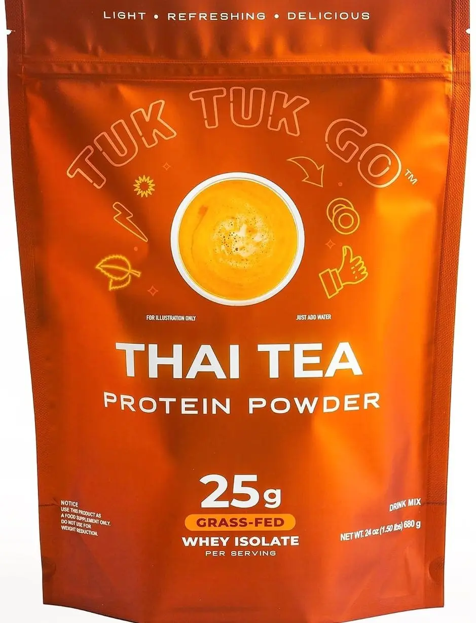 Clear Whey Protein Drink Mix - Thai Tea - 25g Clear Whey Isolate - Refreshing Flavor - 17 Servings - Post Workout Recovery