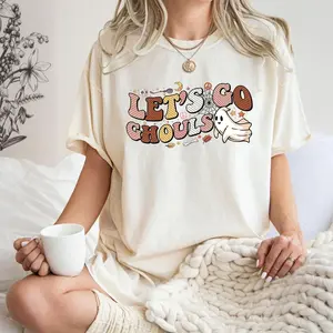 Vintage Lets go ghouls T Shirt , Vintage Halloween tshirt, Retro Fall Shirt, Vintage Ghost tshirt, Spooky Season tshirt