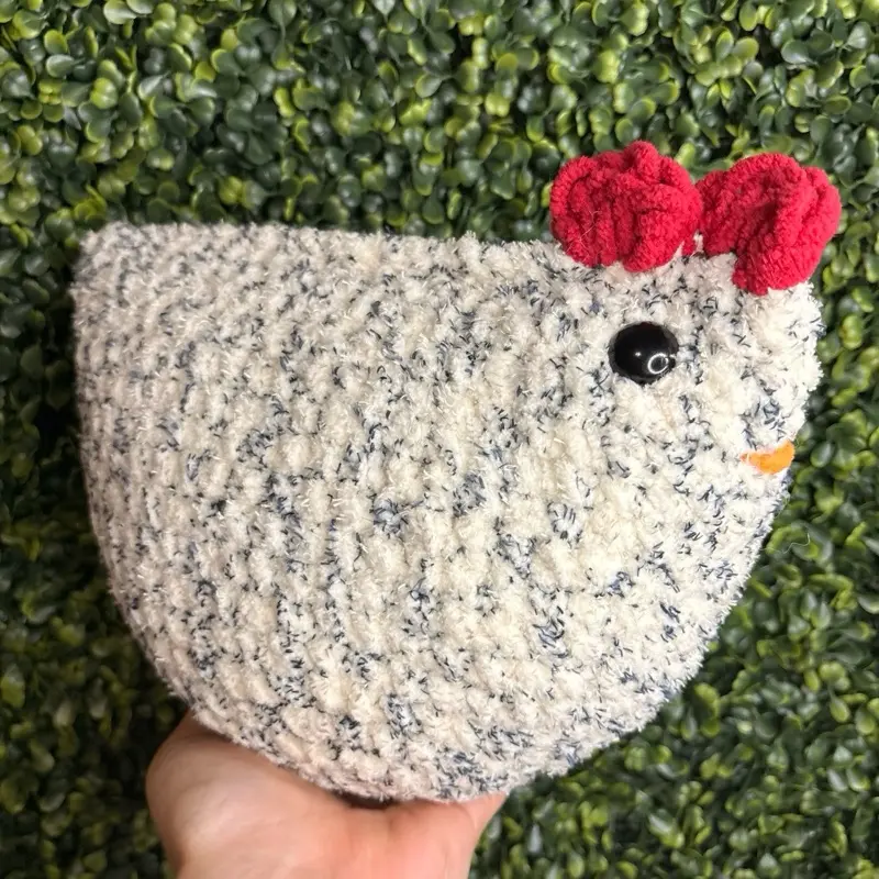 Large Handmade Crochet Chicken Plush | Large Farm Chicken Stuffed Animal | Soft Amigurumi Chicken Gift