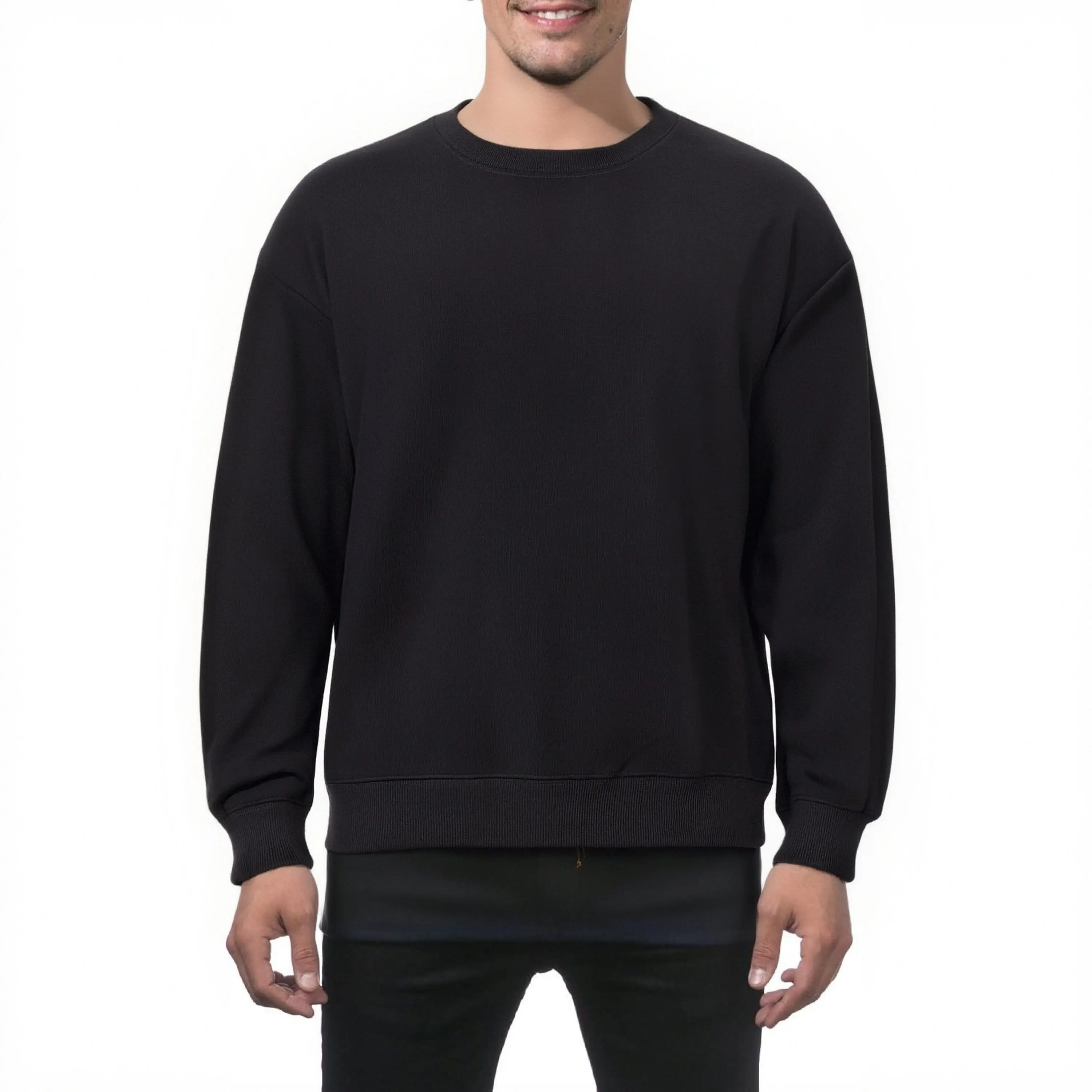 Unisex Crew Neck Sweatshirt - Essential Long Sleeve Loose Fit with Ribbed Hem for Men, Women & Couple Outfits summervibes Casual Hoodie