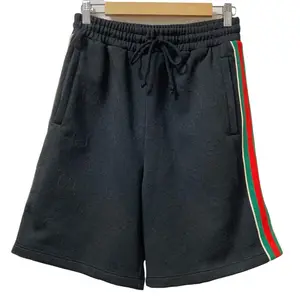 Pre-owned GUCCI Cotton Small Leather Goods GG Jacquard Webline Shorts