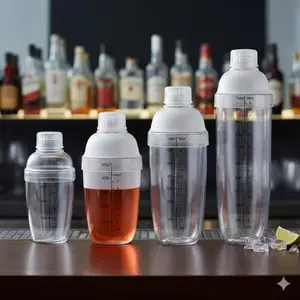 Precision Cocktail Shaker Set with Leak-Proof Design, 4-Piece Portable Bartending Kit for Car Camping DIY Drinks, Non-Slip Grip & Quick-Disassembly, Anti-Mold Easy-Clean Multi-Function Mixing Tool