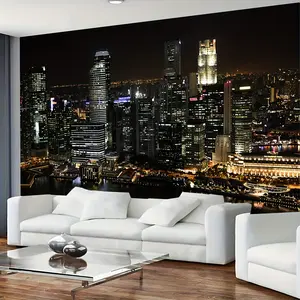 Open 1 piece tapestry, polyester tapestry, living room bedroom office wall hanging,with free installation package natural landscape city night view tapestry, for room living room bedroom, 85gsm polyester fabric, peach skin thin style, Tapestry Room Decor