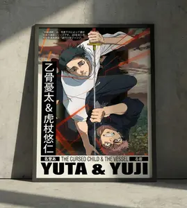 Yuta Okkotsu And Yuji Itadori, Jujutsu Kaisen Manga Anime Poster