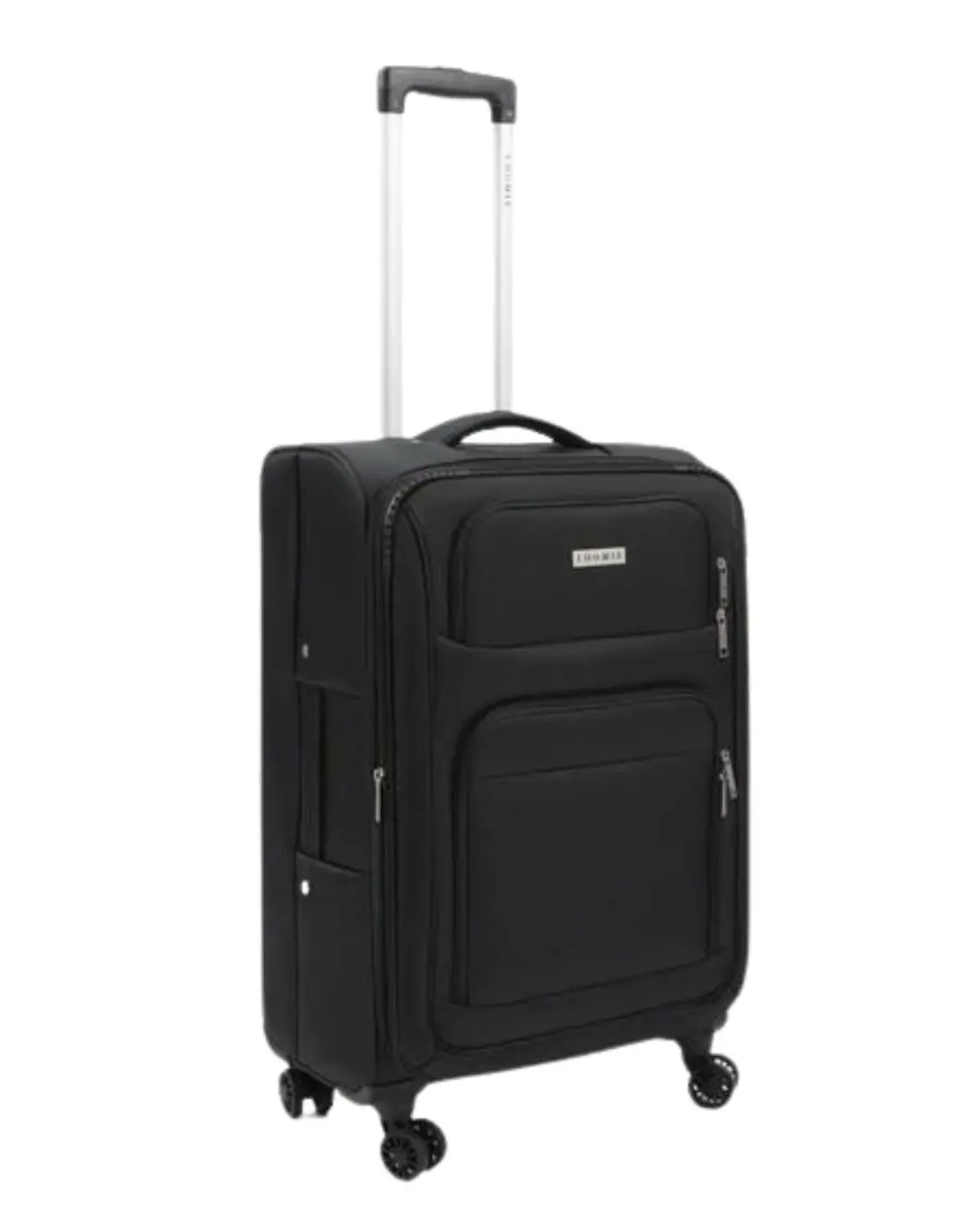 Loomis Softside Expandable Checkin Luggage with Spinner Wheels, Lightweight Suitcase, Men and Women, Black, 25 inch