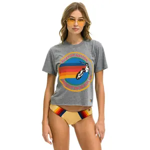 AVIATOR NATION MANHATTAN BEACH BOYFRIEND TEE - HEATHER