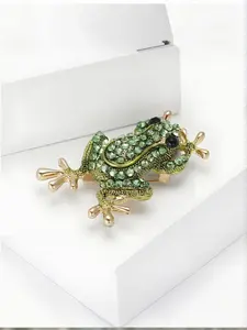 Charming Shiny Frog Brooch, Cute Elegant Animal Inspired Jewelry, Perfect for Enhancing Women's or Jackets