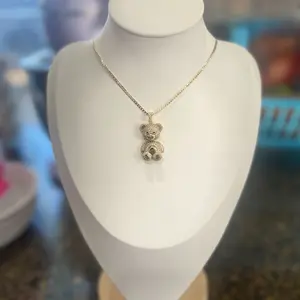 Beautiful Bear Pendant 14k Gold Plated 45cm length, wide 1mm Necklace Dainty Jewelry for Daily Wear