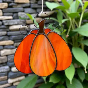 Autumn sparkle in your window  Cozy pumpkin suncatcher handmade with love  #PumpkinDecor