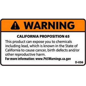 D-036 Warning: California Proposition 65