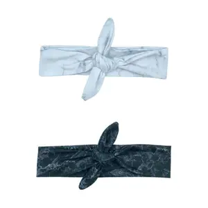 Headbands of Hope Black and White Marble Knotted Headbands