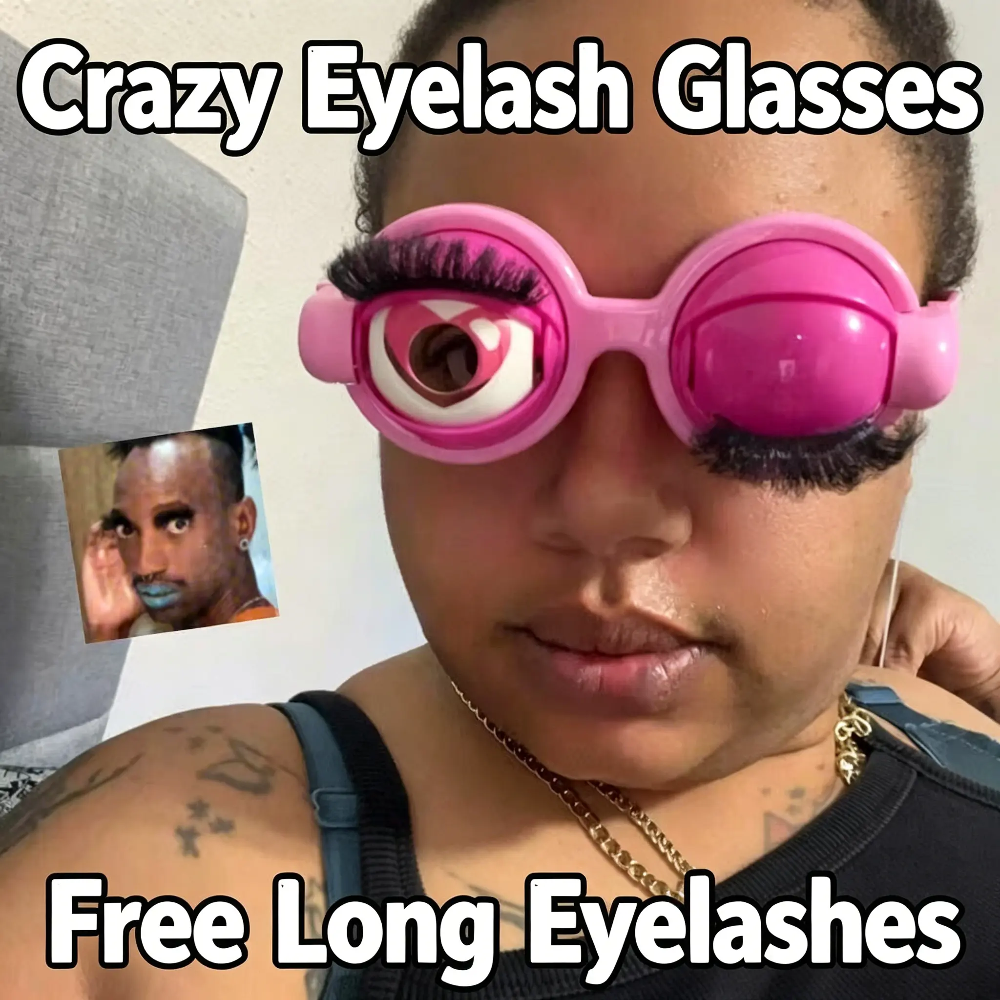 Crazy eyes blinking heart glasses—photo prop, prank toy for quirky pranks