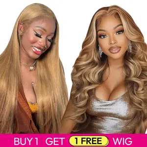 Lace Front Wig Deal: Buy 1 Get 1 Free | 180% Density, Transparent Lace, Blended Human Hair