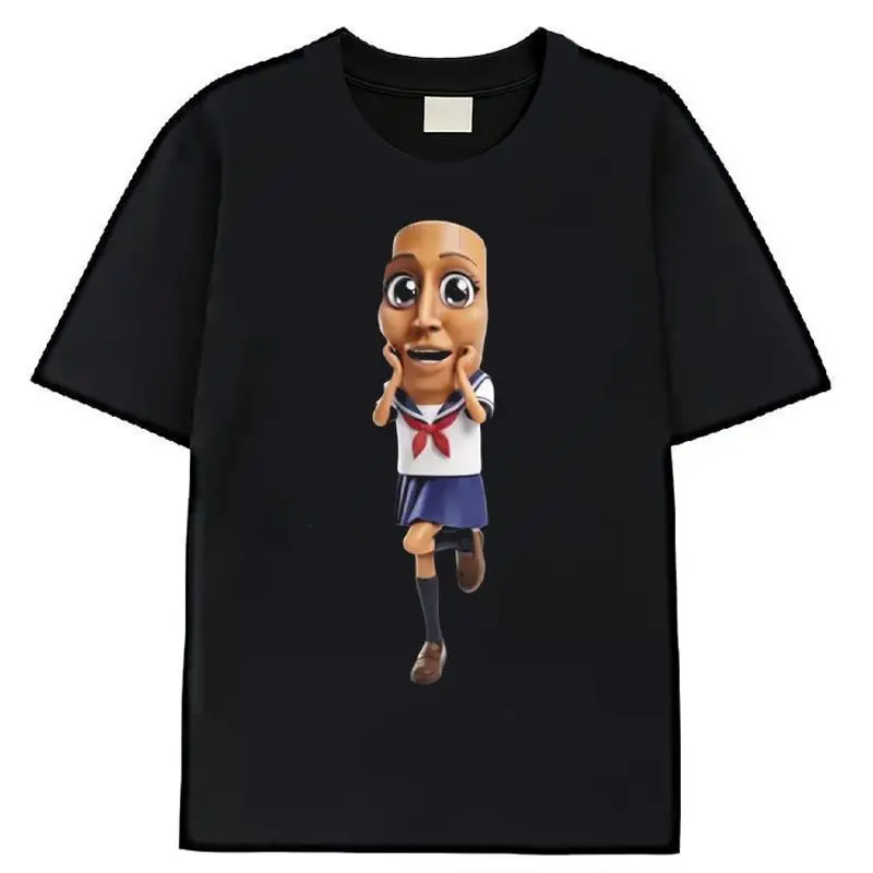 Funny Anime Meme Graphic T-Shirt - Unisex 100% Cotton Streetwear Top, Casual Short Sleeve Crew Neck, Plus Sizes S-5XL, Shortsleeve, Round Neck