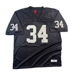 Men's 90s black football jersey #34 Sewing embroidery  V-neck Short Sleeve mesh ventilation Suitable for daily rugby Training shirt Outdoor sportswear Cheap High Quality Classic 1990 Game American football jersey fan Halloween Christmas gift