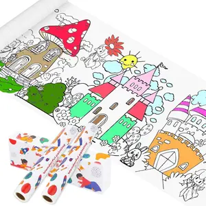 2-Pack 's Drawing Roll, Coloring Paper Roll for  ,116 * 11.6 Inches DIY Painting Drawing Paper Roll, Color Wonder Paper, Early Educational Toys for  Ages 3-8 (Castle)