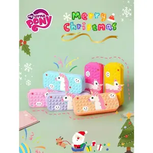 1PC MY PONY silicone stationery box, decompression stationery bag, decompression bubble music storage bag, gift giving, birthday gifts, holiday gifts, ideal gifts for friends, cartoon pencil box gifts
