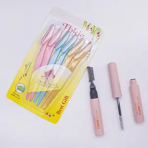 violahouse Eyebrow Sculpt Gel + Wax Hybrid, Vegan, Paraben Free，with 6pcs Ladies' Eyebrow trimmer，Safe and Easy Peach Fuzz Remover, Eyebrow Trimmer with Protective Cover