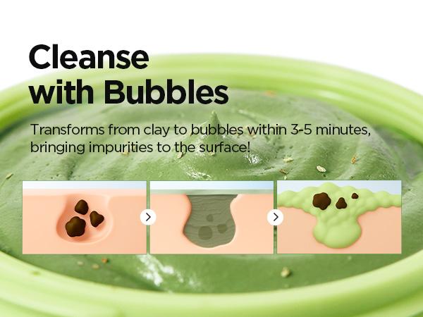 [P.CALM Official] Holy Basil Bubble Deep Mask 2EA + BRUSH – Holy Basil & Carbonated Water for Cleansing Pores & Blackheads, Korean Clay to Bubble Wash-Off Pack (2EA x 90g)