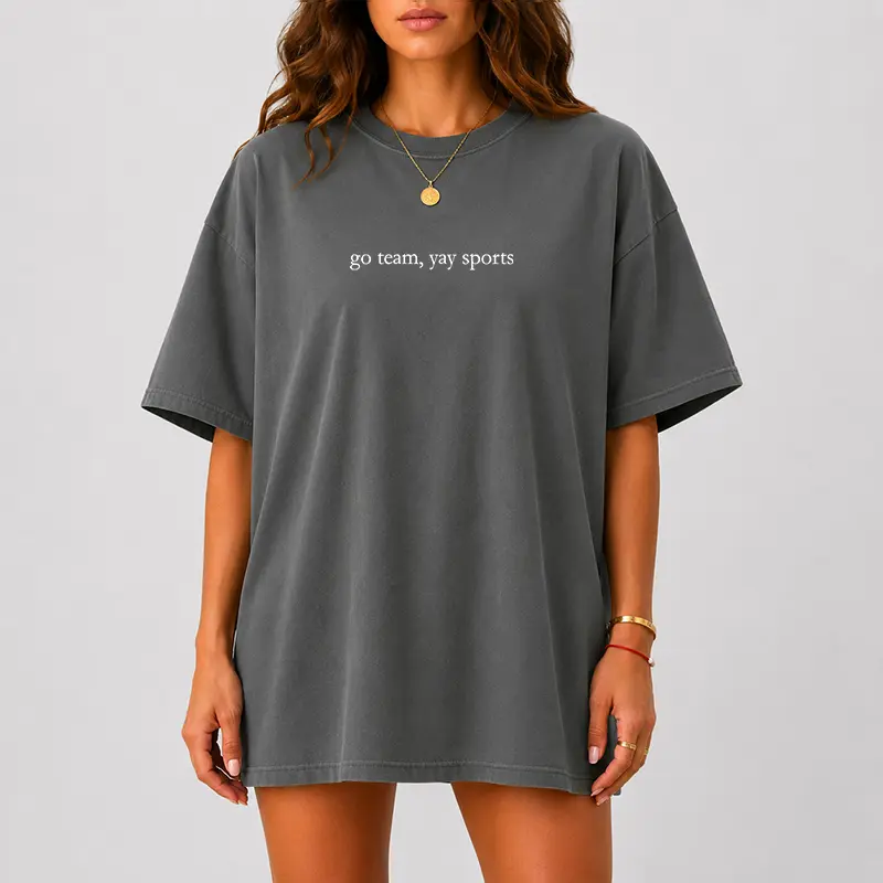 Comfort Colors Minimal Football Shirt, Go Team Yay Sports Tee, Funny Sports Fan Graphic Shirt, Casual Game Day Unisex Tee