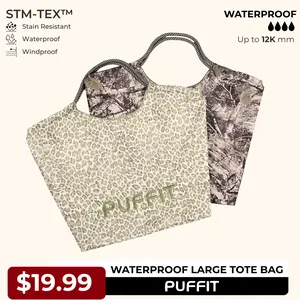PUFFIT STM-TEX Large Tote Bag,Waterproof,Lightweight,Stain Resistant,Work,Gym,Travel & Daily Use,Shopping