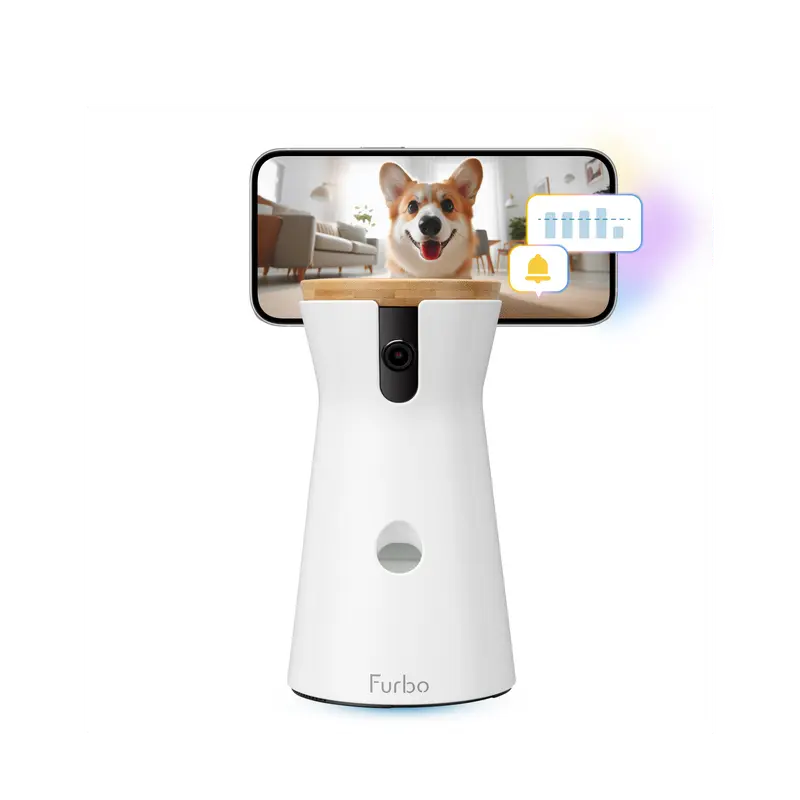 Furbo 360° Dog Camera [Nanny Edition - Unlock with Paid Subscription] Home Security Smart Dog Camera, Barking & Safety Alerts, Pet Camera with Speaker, Smart Home Indoor Puppy Cam w Phone App & Color Night Vision - 3mo Minimum Subscription Required