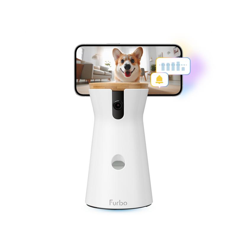 Furbo 360° Dog Camera [Nanny Edition - Unlock with Subscription] Home Security Smart Dog Camera, Barking & Safety Alerts, Pet Camera with Speaker, Smart Home Indoor Puppy Cam w Phone App & Color Night Vision - 3mo Minimum Subscription Required