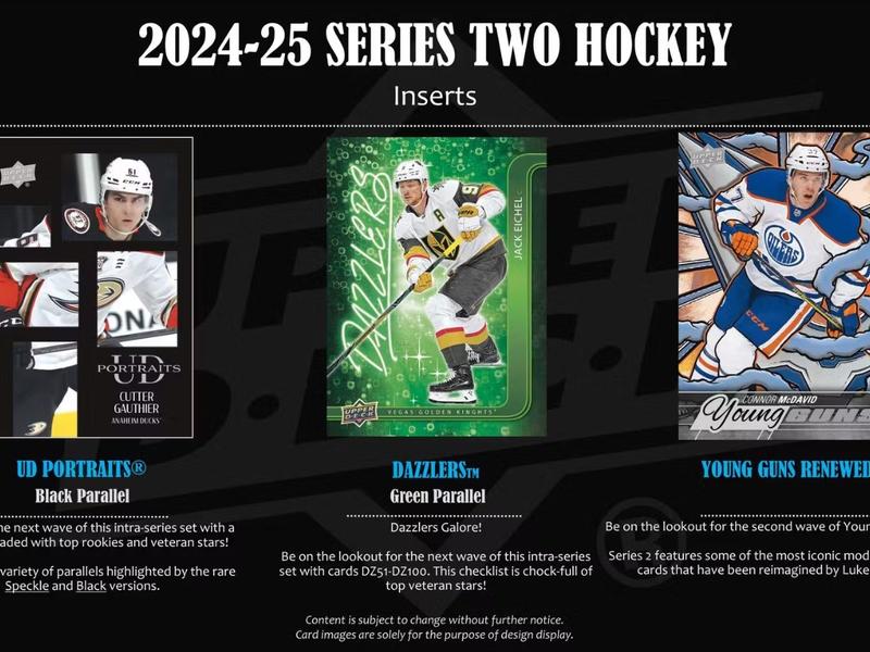 Upper Deck 2024/25 Series Two Hockey Tin with Young Guns & Dazzlers Bonus Pack