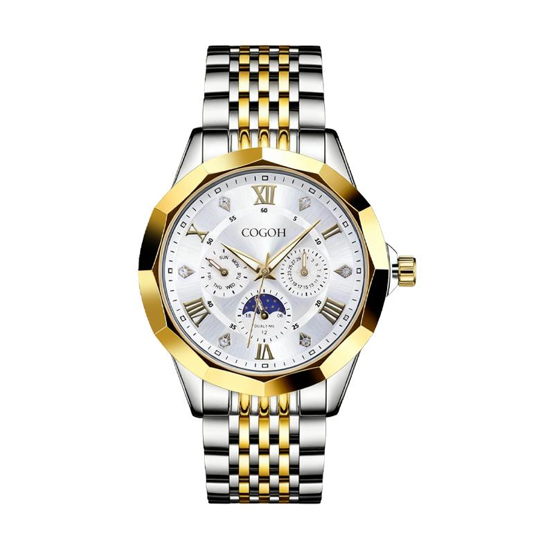 【Valentine’s Gift for Husband】new multifunctional luxury Moon Phase Master Men's Watch, equipped with original Swiss movement,  mechanical style, sapphire crystal, stainless steel strap, and luminous waterproof design.