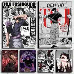 Kaisen Fushiguro Toji Anime Poster HD Art Sticky Wall Waterproof Home Living Room Bedroom Bar Aesthetic Decoration Unframed Poster