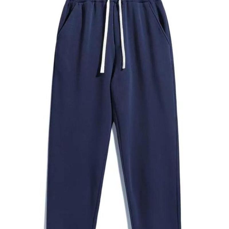 Men's Solid Fashion Sweatpants, Versatile Year Round Wear, Ideal for Autumn and Winter Wide Leg Straight Pants Casual Street Dance Pants Comfortable Winter Home Pants Plus Size Casual Sports Pants with Rivet Design Fashionable and Versatile