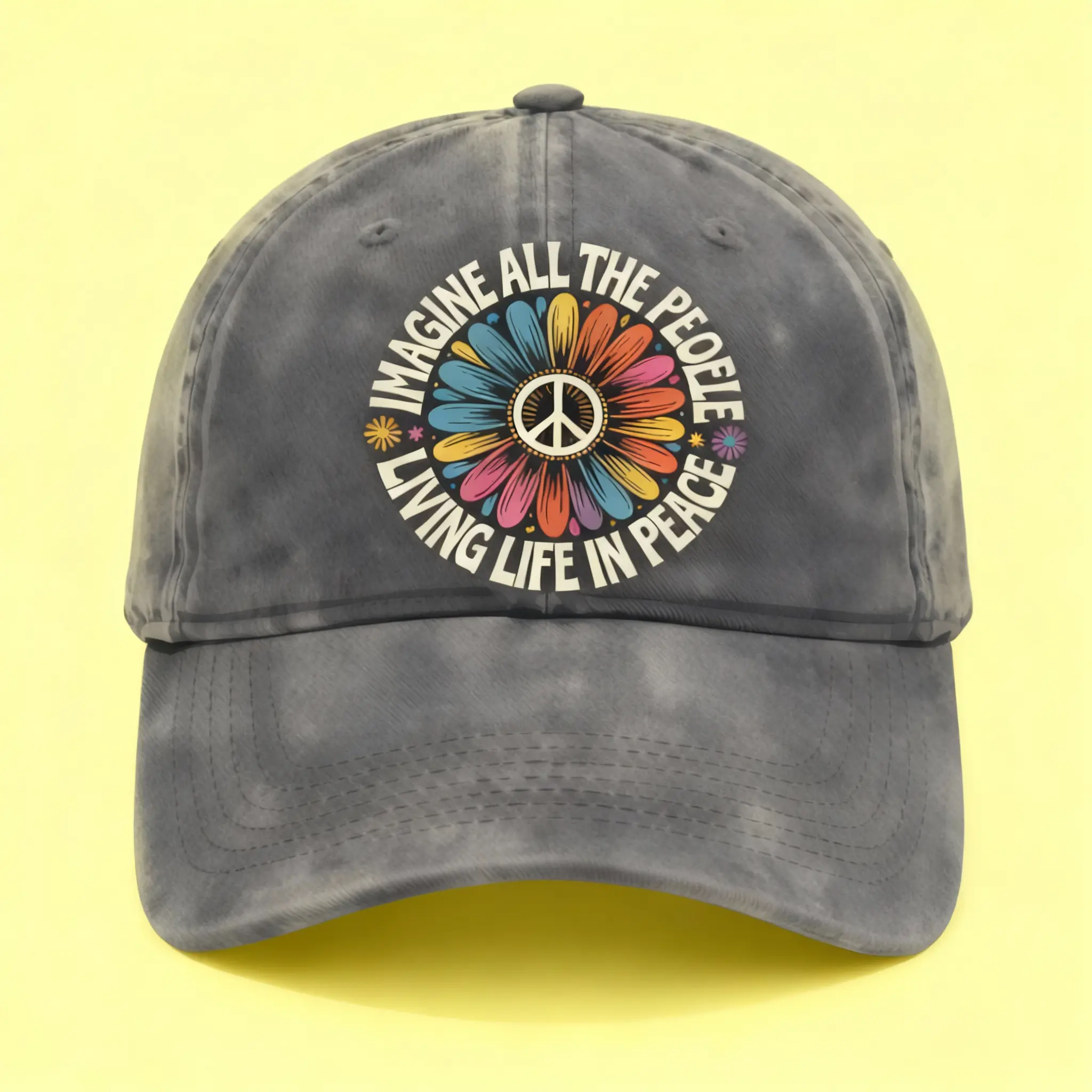 Gorgeous Vintage Hat with Peace Bling Sign on Top Hat With Peace Sign - Etsy main image 4
