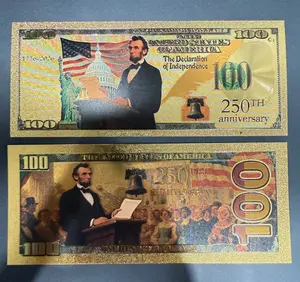 Foil $100 Novelty Commemorative Issue: America 250th Anniversary - Abraham Lincoln