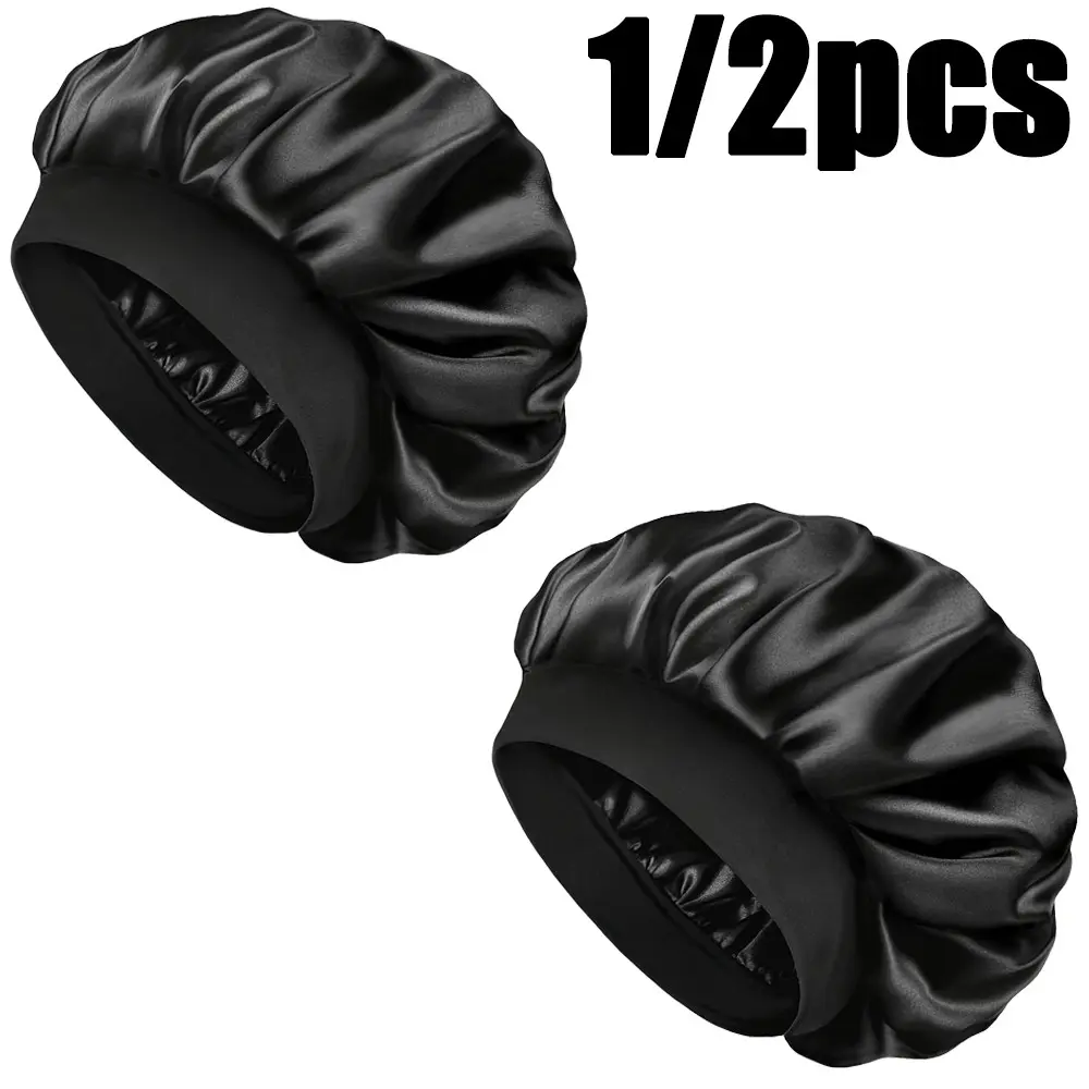 High-Quality Unisex Silk Sleep Cap, Hair Wrap for Curly, Long or Short Hair, Curly Hair Nightcap with 13 Versatile Uses, Sleeping and Haircare Bonnet