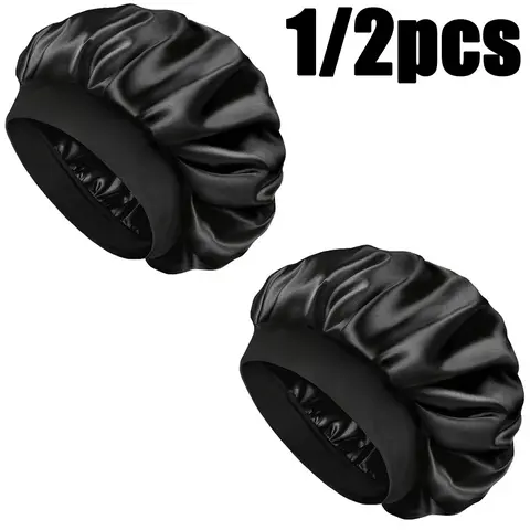 High-Quality Unisex Silk Sleep Cap, Hair Wrap for Curly, Long or Short Hair, Curly Hair Nightcap with 13 Versatile Uses, Sleeping and Haircare Bonnet