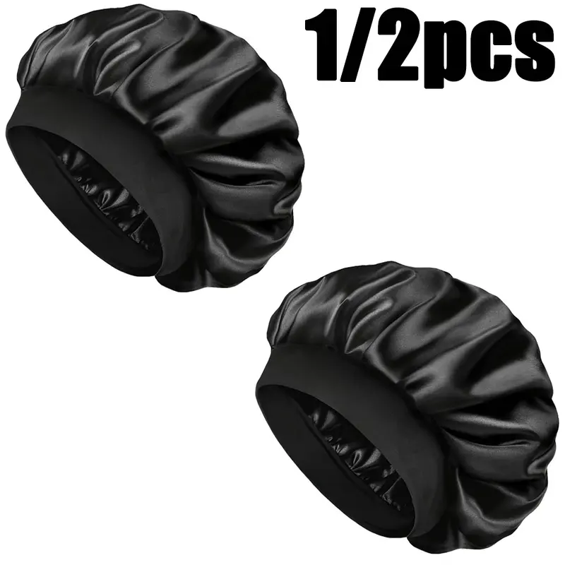 High-Quality Unisex Silk Sleep Cap, Hair Wrap for Curly, Long or Short Hair, Curly Hair Nightcap with 13 Versatile Uses, Sleeping and Haircare Bonnet