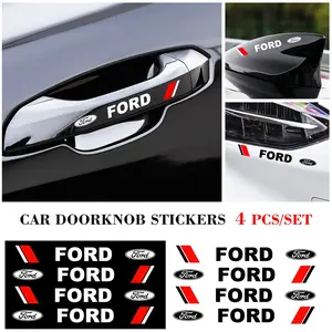 Car Door Handle Decoration Sticker, Rally Racing Style Striped Decal, Ford Car Scratch-Resistant Decorative Stickers, Exterior Personalized Vinyl