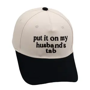 Put It On My Husbands Tab Trucker Embroidery Color Matching Baseball Cap Adjustable Hat Embroidered Hat Casual Hat Cotton Caps Sports Cap Snapback Black Caps