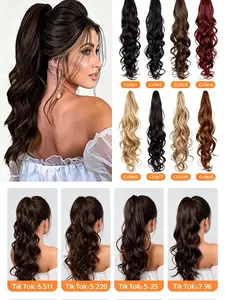 Cotton fiber  flexible wrap-around ponytail hairband pixie cut wig soft locs bundles human hair deep wave 13x6 tiktokshopspringglowup water Long Curly Extension Clip drawstring bling Burgundy Burmese