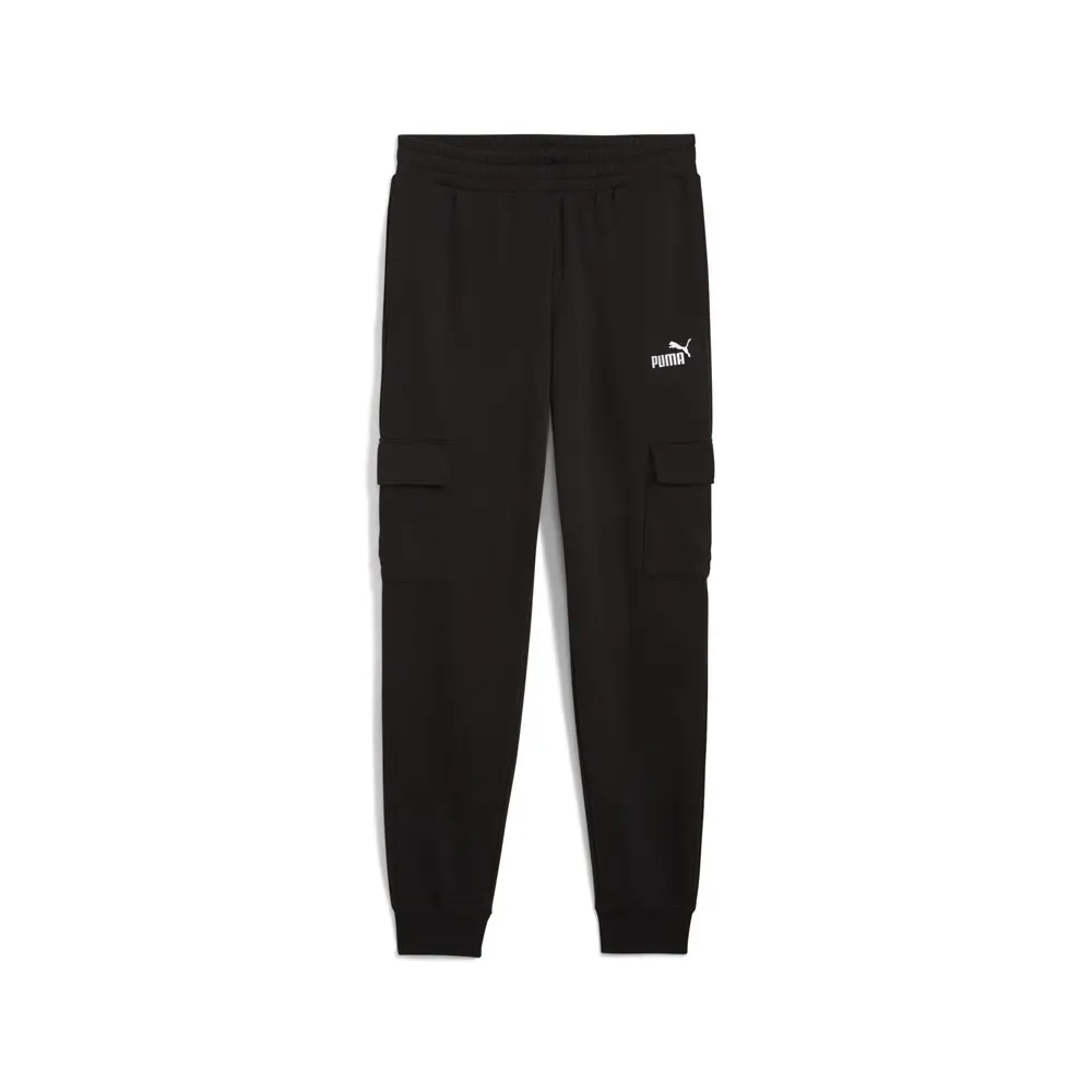 PUMA Mens Essentials Logo Cargo Pants Casual - Black