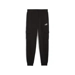 PUMA Mens Essentials Logo Cargo Pants Casual - Black