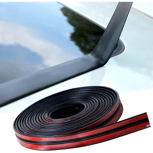Car Weather Stripping, 19mm Windshield Rubber Seal for Car Front Rear Windshield Trim, Rubber Adhesive T Shape Sunroof Seal Cover Leak Sound Proofing