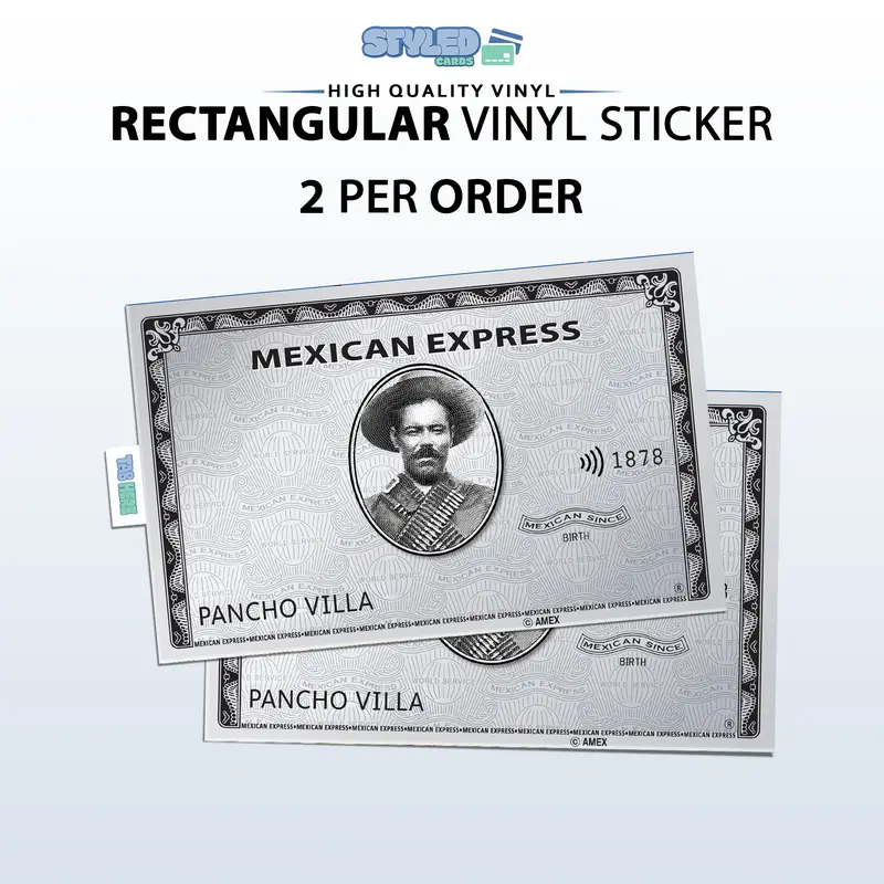 pancho villa express rectangular vinyl sticker