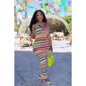 Modest Muse Crochet Maxi Dress - Multi Color J