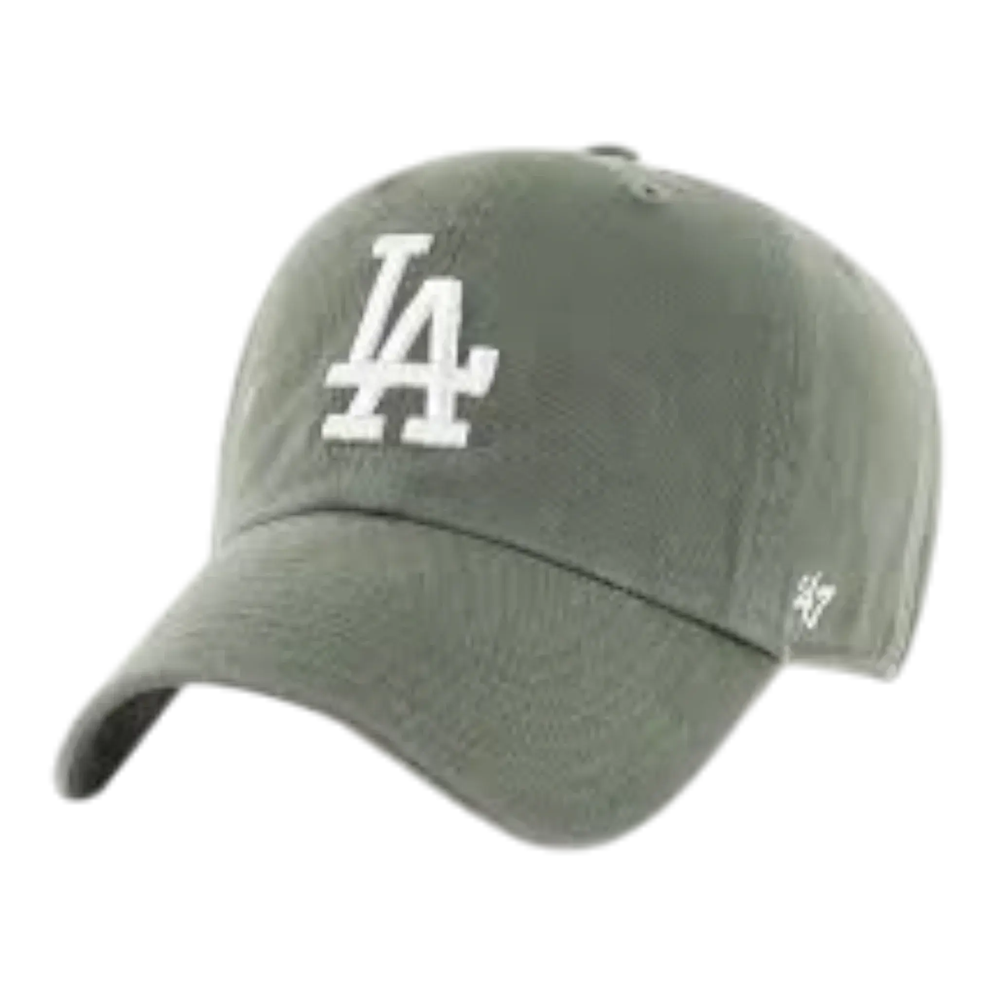 47 Brand Clean Up Los Angeles Dodgers Strapback in Moss Green | Adjustable Cap