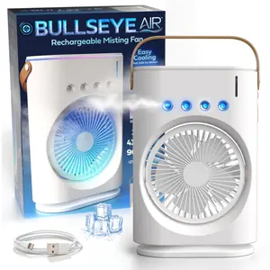 Bullseye Air Cool Misting Fan, Remote Controlled, Oscillating, USB-C Rechargeable, Color Changing, Lightweight, Portable, Bullseye Air Cool Misting Fan, Remote Controlled, Oscillating, USB-C Rechargeable, Color Changing, Lightweight, Portable,