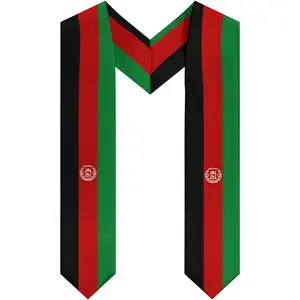 Generic Afghanistan Afghan Flag Graduation Stole - Unisex Adult 72" Long Graduation Shawl