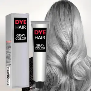 Silver Gray Hair Dye Shampoo, Instant Hair Color Shampoo for Women & Men, Gray Blending Hair Color, Long-Lasting Silver Tone, Easy to Use, Champú Para Canas, 150g