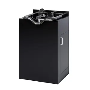 OmySalon Shampoo Bowl with Cabinet, Salon Wet Station with Sprayer Faucet Shampoo Cabinetry, Portable Hair Wash Sink for Beauty Spa Barber