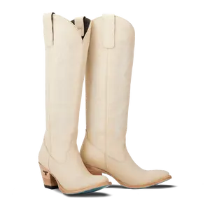 Jentry Knee High Boot - Pale Ivory